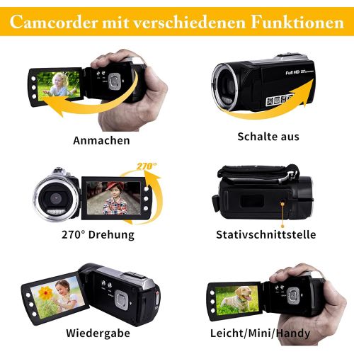  [아마존베스트]Heegomn Digital Video Camera for YouTube Vlogging 1080P Mini DV Video Camcorder for Kids/Kids/Beginners/Teenagers