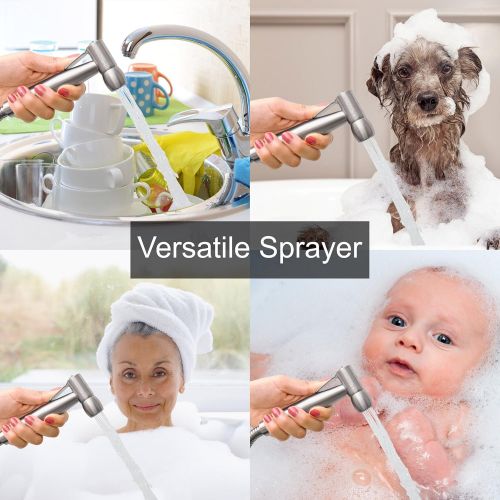  [아마존베스트]HeepWah Baby HeepWah Stainless Steel Diaper Sprayer and Bidet Sprayer for Toilet - Handheld Bidet with Adjustable Spray Perfect for Cloth Diapers and as Personal Shattaf - Modern Bidet for Toil