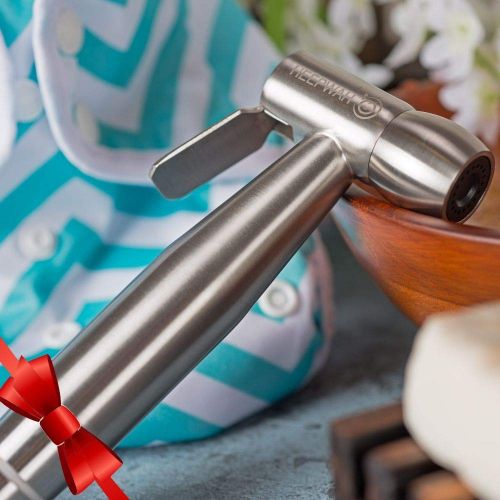  HeepWah Baby HeepWah Stainless Steel Diaper Sprayer and Bidet Sprayer for Toilet - Handheld Bidet with Adjustable Spray Perfect for Cloth Diapers and as Personal Shattaf - Modern Bidet for Toil