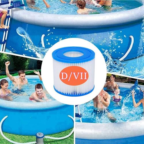  Heewtos Type D Pool Filter for Intex, Compatible with Summer Waves P57100102, P57000104, Adapt for Above Ground Pools VII Filter, Fits SFS-350, RP-350, RP-400, RP-600, SFS-600, RX6