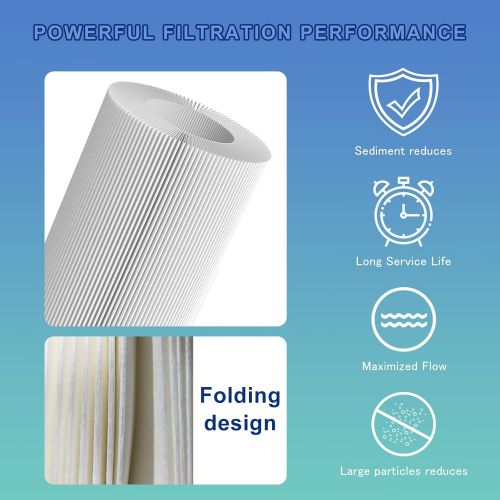  Heewtos Type A or C Pool Filter Cartridge for Intex 29000E/59900E, Replacement Pool Filters for Intex, Summer Escapes, Summer Waves Above Ground Pool Pump (2 Pack)