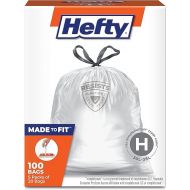 Hefty Made to Fit Trash Bags, Fits simplehuman Size H (9 Gallons), 100 Count (5 Pouches of 20 Bags Each) - Packaging May Vary