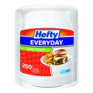 Hefty Medium Round Foam Disposable Plates - 200 Count