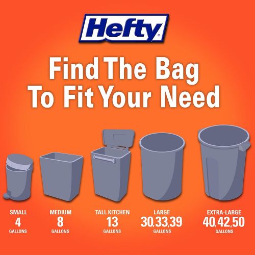  Hefty Ultra Strong Tall Kitchen Trash Bags - Lavender Sweet Vanilla, 13 Gallon, 80 Count