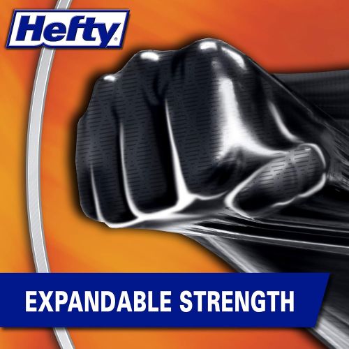  Hefty Ultra Strong Multipurpose Large Trash Bags, Black, White Pine Breeze Scent, 30 Gallon, 25 Count