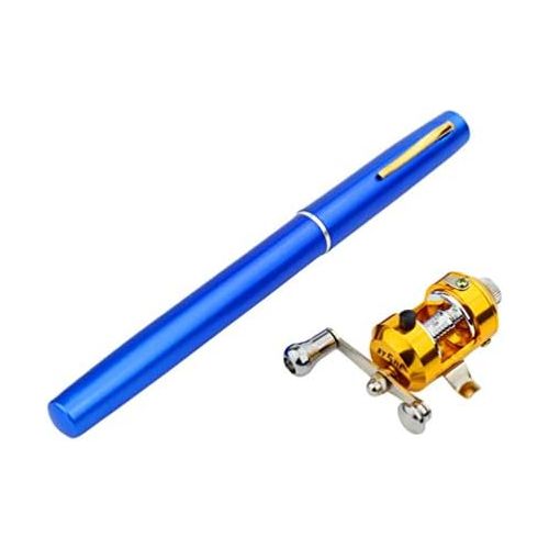  [아마존베스트]Heheja Mini Fishing Rod Portable Pen Fishing Rod with Reel Travel Fishing Rod Available in Seven Colours