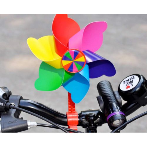  HeiHy Children Bicycle Handlebar Pinwheel Colorful Bike Windmill Tricycle Windmill Bike Decoration 6 Color