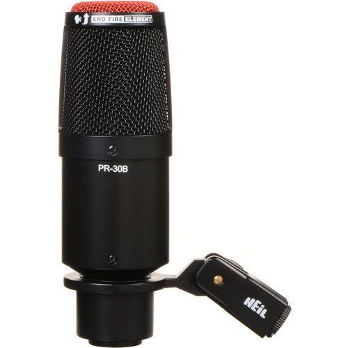  HeiL Heil Sound PR 30B Dynamic Cardioid Studio Microphone (Matte Black) with Two-Section Broadcast Arm and Microphone Suspension Shockmount