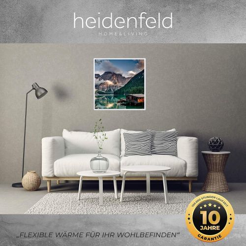  [아마존베스트]Miweba Heidenfeld HF-HP105 Infrared Heating Panel with Photo Motifs, German Quality Brand, TUEV GS Certified, 300 / 360 / 450 / 600 / 720 W, 3 - 19 m2