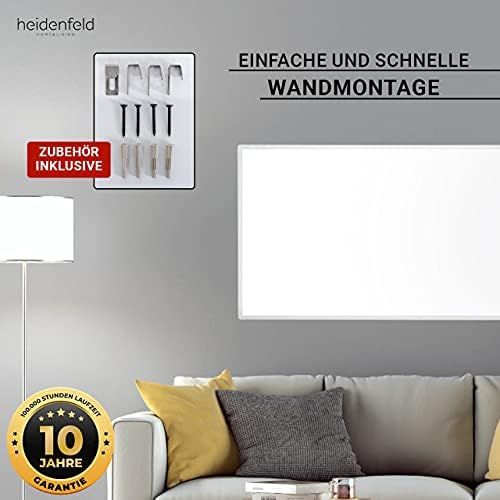  Heidenfeld Infrared Heater HF HP100 1 Infrared Heater White Schuko Plug German Quality Brand TUEV GS Room Size up to 8 m² (HF HP100 1 300 Watt)