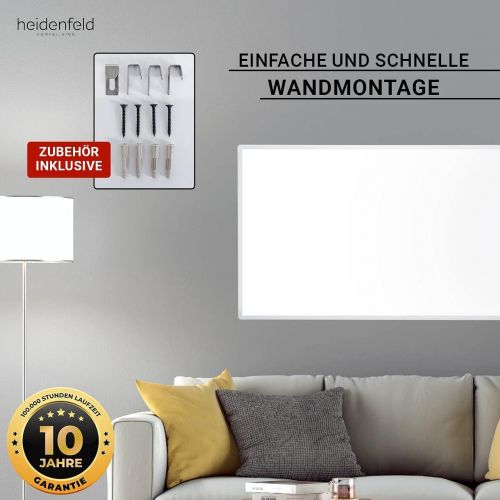  Heidenfeld Infrared Heater HF HP100 1 Infrared Heater White Schuko Plug German Quality Brand TUEV GS Room Size up to 8 m² (HF HP100 1 300 Watt)