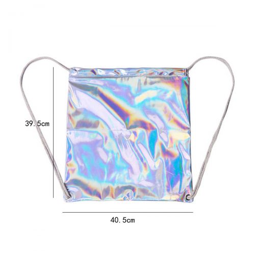  Heidi Bag Heidi Girls Preschooler Holographic Laser Drawstring Backpack Hologram Shoulder Bag Satchel