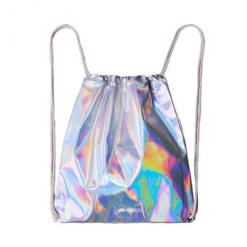  Heidi Bag Heidi Girls Preschooler Holographic Laser Drawstring Backpack Hologram Shoulder Bag Satchel