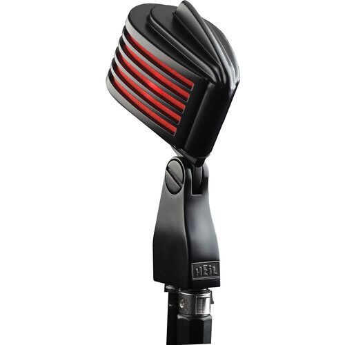  Heil Sound The Fin Vocal Microphone with LED Lights (Matte Black Body, Red LEDs)