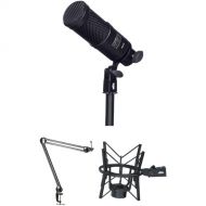Heil Sound PR 40 Dynamic Cardioid Microphone Kit with Shockmount and Boom Arm (Matte Black)