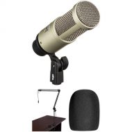 Heil Sound PR 40 Dynamic Cardioid Studio Microphone Kit with Shockmount, Broadcast Arm, and Windscreen