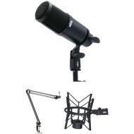 Heil Sound PR 30 Dynamic Supercardioid Microphone Kit with Shockmount and Boom Arm (Matte Black)
