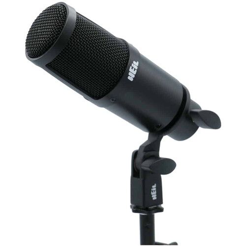  Heil Sound PR 30 Dynamic Supercardioid Microphone Kit with Shockmount and Boom Arm (Matte Black)