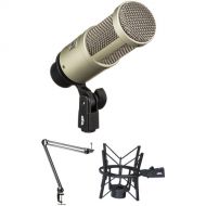 Heil Sound PR 40 Dynamic Cardioid Microphone Kit with Shockmount and Boom Arm (Champagne)