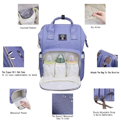  Heinerrs Baby Diaper Bag Backpack Multi-Function Waterproof Travel Nappy Tote Bags Large Capacity Creative...