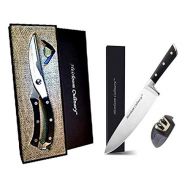 Heirloom Culinary HEAVYDUTY KITCHEN SHEARS and CHEF KNIFE Professional Culinary Accessories for Cutting Meat, Bones and Spatchcocking