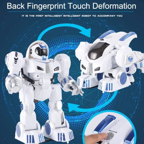  Heitaisi Intelligent Fingerprint Touch Deformation Robot,RC Walking Dance Sliding Remote Control Robot Toy with Remote Controller