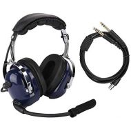 [아마존베스트]-Service-Informationen Heitune General Aviation Headset, Dual Plug Pilot Headphones, 3.5mm Noise Reduction Headset for Pilot