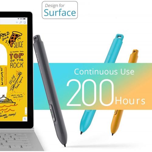  [아마존베스트]Heiyo Microsoft Certified Surface Pen with 1024 Levels Pressure Sensitivity Stylus Pen 200hrs Using Time 360Days Standby ABS Plastic Surface Pro Pen Compatible with Surface Pro/Go/Laptop