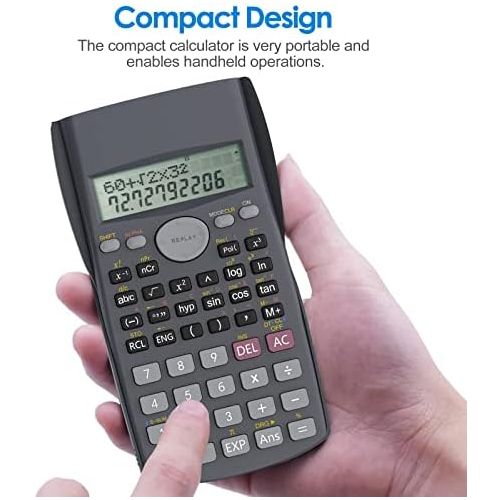  [아마존베스트]Helect 2-Line Engineering Scientific Calculator, Suitable for School and Business, Black