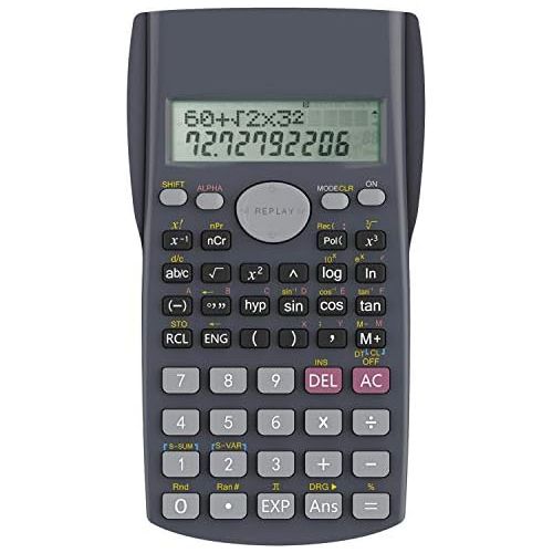  [아마존베스트]Helect 2-Line Engineering Scientific Calculator, Suitable for School and Business, Black