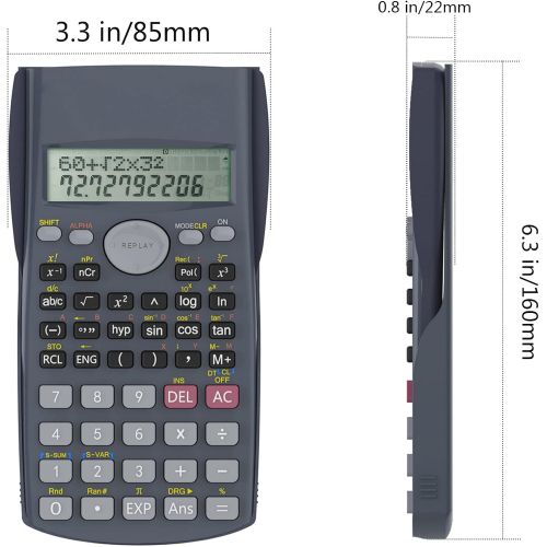  [아마존베스트]Helect 2-Line Engineering Scientific Calculator, Suitable for School and Business, Black