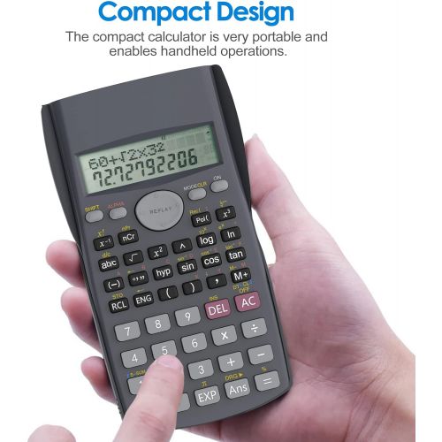  [아마존베스트]Helect 2-Line Engineering Scientific Calculator, Suitable for School and Business, Black