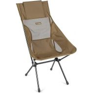Helinox Sunset Chair Lightweight, High-Back, Compact, Collapsible Camping Chair, Coyote Tan, with Pockets