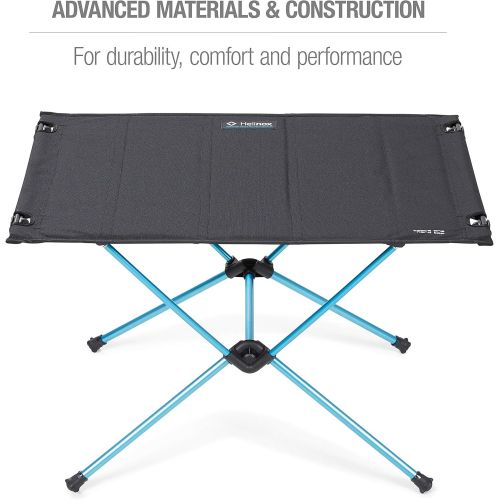  Helinox Table One Hard Top Lightweight, Collapsible, Portable, Outdoor Camping Table, Regular - 23 x 15.5 Inches, Black