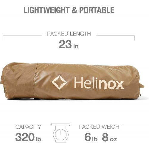  Helinox Cot Max Lightweight, Compact, Collapsible, Portable Camping Cot, Coyote Tan