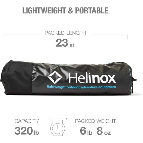  Helinox Cot Max Lightweight, Compact, Collapsible, Portable Camping Cot, Black