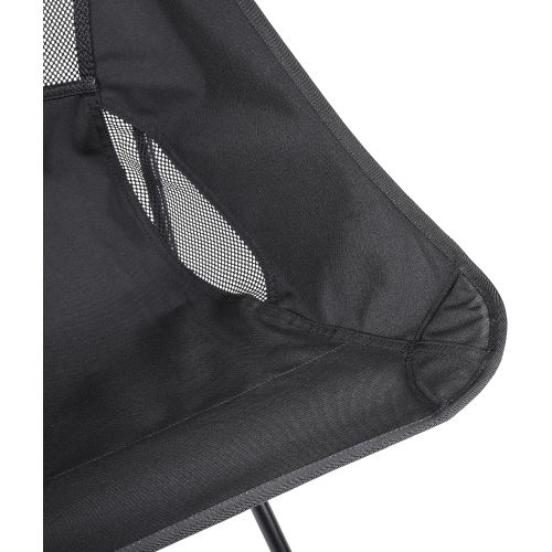  Helinox Sunset Chair Lightweight, High-Back, Compact, Collapsible Camping Chair, All Black, with Pockets