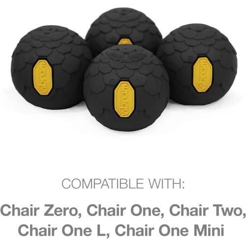  Helinox Chair Stabilizing Vibram Rubber Ball Feet (Set of 4), Black