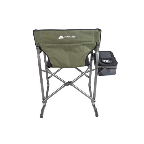  Helinox Strong,Durable,Foldable and Comfortable Ozark Trail Bull Creek Rocking Director Chair,Ideal for a Weekend of Camping,Sports Events or Just Relaxing in Backyard or Patio,Green