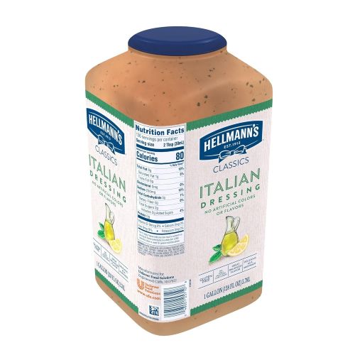  Hellmanns Classics Salad Dressing Italian 1 Gal, Pack of 4