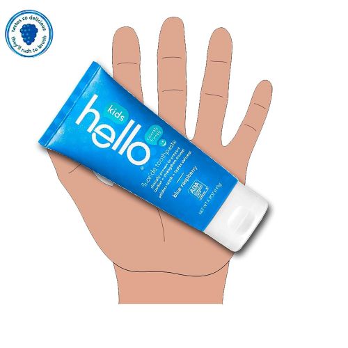  Hello Toothpaste, All Natural + LiveMyLife Wristband (4 Pack of 4.2, Kids Natural Raspberry)