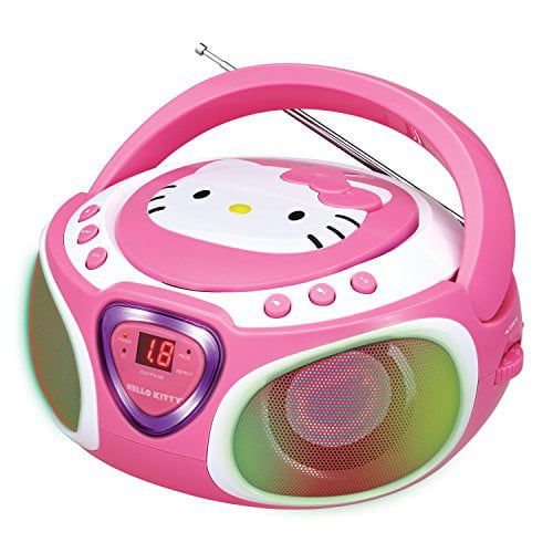 헬로키티 Hello Kitty KT2025 CD Boom Box with AMFM Radio and LED Light Show