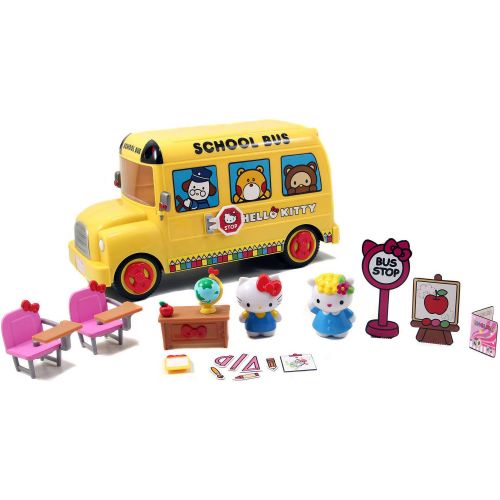 헬로키티 HELLO KITTY Jada Toys Hello Kitty Deluxe School Bus Playset