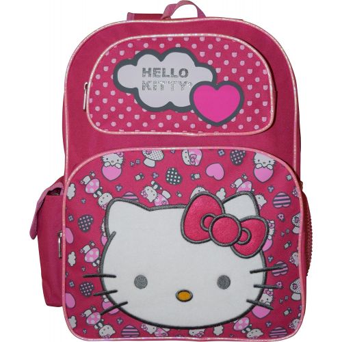 헬로키티 Hello Kitty Deluxe embroidered 16 School Bag Backpack