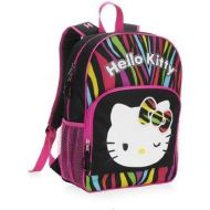 Hello Kitty Multi Color, Zebra Stripe, 16 Inch Backpack