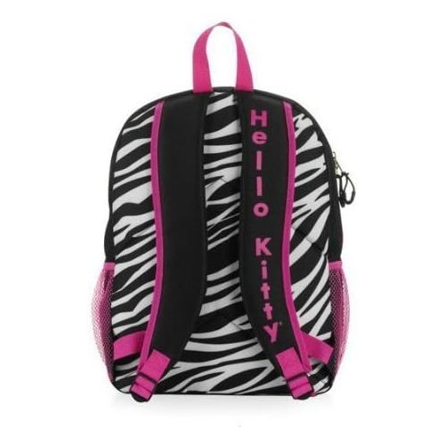 헬로키티 Hello Kitty Multi Color, Zebra Stripe, 16 Inch Backpack