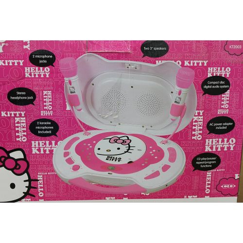 헬로키티 Hello Kitty JENKT2003CA - HELLO KITTY KT2003CA Karaoke System with CD Player