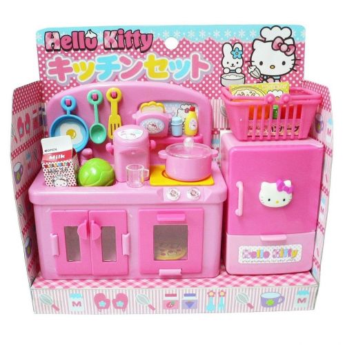 헬로키티 Hello Kitty Kitchen and Refrigerator Sets Sold Together  Everything Needed for Cooking Play