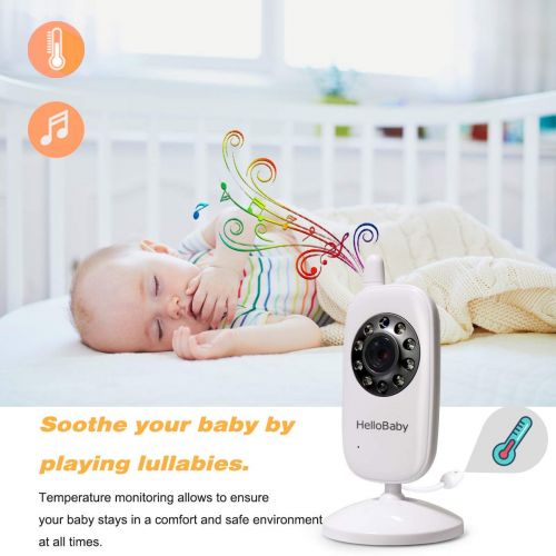  [아마존 핫딜]  [아마존핫딜]HelloBaby Video Baby Monitor with Camera - Infrared Night Vision, Two-Way Talk Back, Screen,...