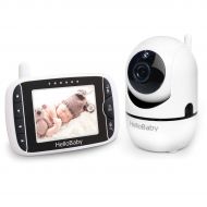[아마존베스트]HelloBaby Video Baby Monitor with Remote Camera Pan-Tilt-Zoom, 3.2 Color LCD Screen, Infrared...